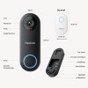 Reolink D340P-B Bedrade PoE-deurbel - 2K+ 5 MP - 180° Breed Zicht - Slimme Detectie, 2-richtingsgesprek, Geen Maandelijkse Kosten, Snel Antwoord