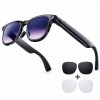 Royal Empire Smart Glasses Pro, Slimme Bril met Camera en AI Vertaling - NL App - Open-Ear Audio & Bellen - Inclusief 3 Verwisselbare Glazen - Zwart