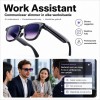 Royal Empire Smart Glasses Pro, Slimme Bril met Camera en AI Vertaling - NL App - Open-Ear Audio & Bellen - Inclusief 3 Verwisselbare Glazen - Zwart