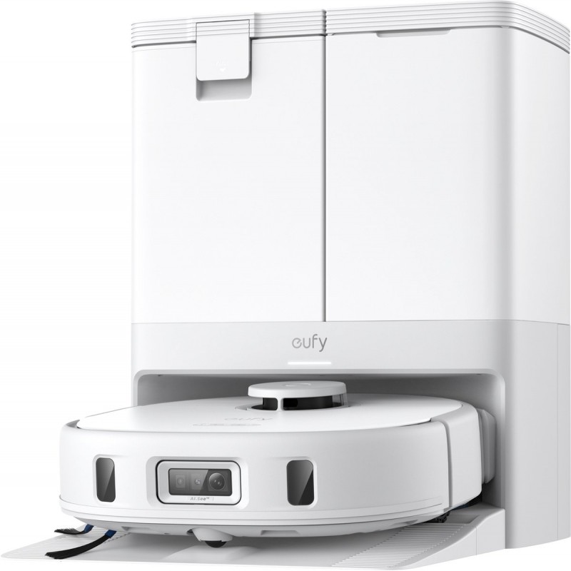 eufy X10 Pro Omni Robot Stofzuiger en Mop - 8.000Pa zuigkracht - Dubbele dweilpads met 12mm auto-lift en tapijtdetectie - Herkent 100+ objecten voor obstakelvermijding - Alles-in-1 station voor dagelijks onderhoud