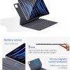 Toetsenbord Hoes Geschikt voor iPad Air 11 inch (2026, M4/2025, M3/2024, M2) - Casemania Bluetooth Magnetisch Smart Folio Draadloos Keyboard Case met Stand - Smart Cover met QWERTY Wireless Toetsenbord - Grijs