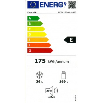 Exquisit EKGC265-40-040E - Koel-vriescombinatie - Inbouw - 202 liter - Wit