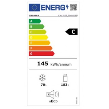 Liebherr ICNC 5103-22 - NoFrost, inhoud 183/70 liter - 2 temperatuurzones - duoCooling - easyFresh - LED plafondverlichting -  freshAir filter-varioSpace