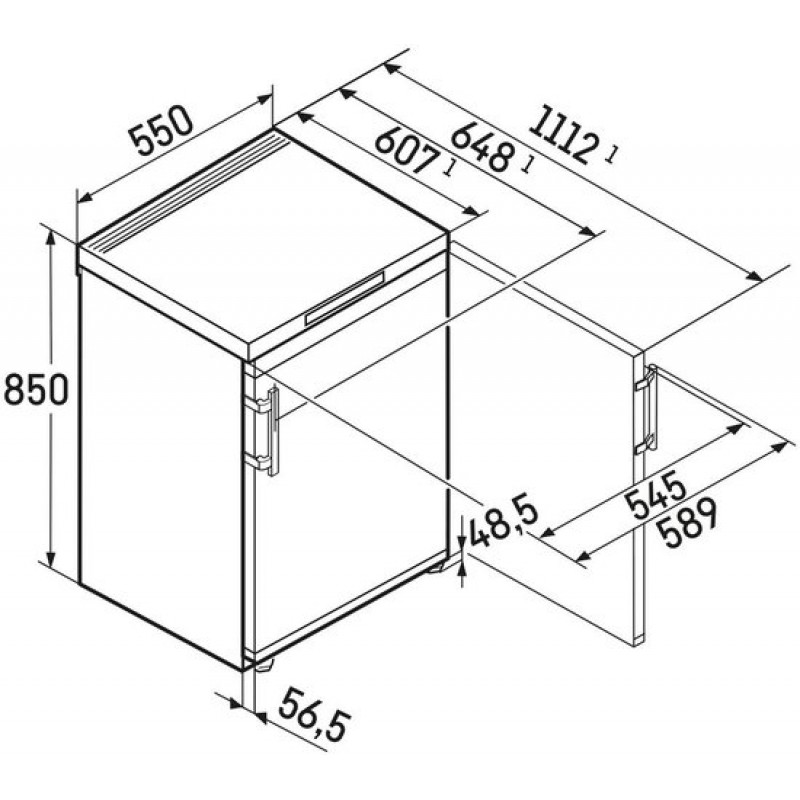 Liebherr FD 1404-20 - Vriezer tafelmodel - 85x55x61 cm - Nee - 107 l