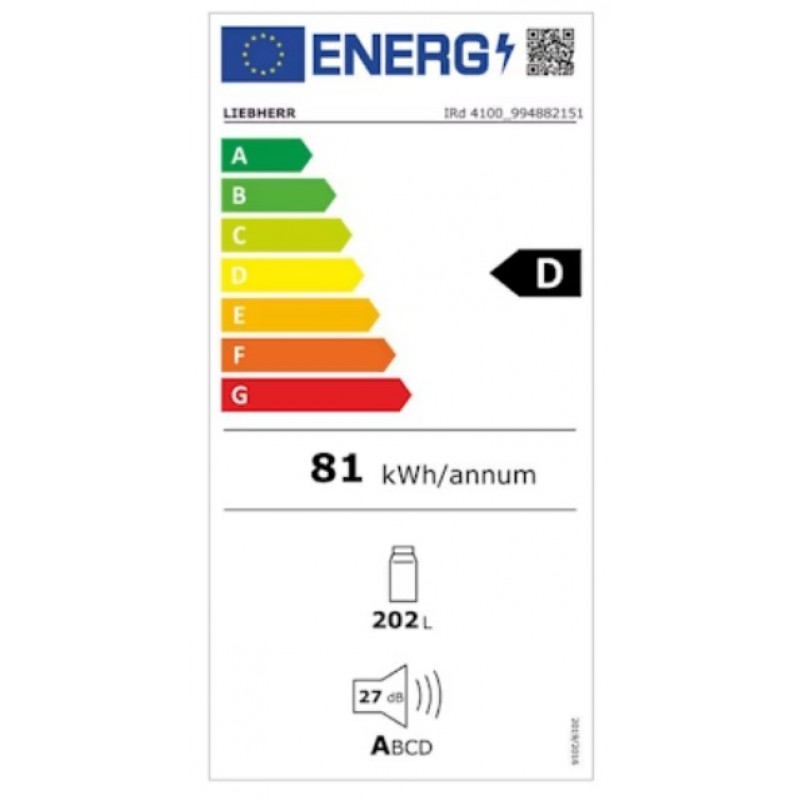 Liebherr IRD 4100-62 - Deur-op-deur - Energieklasse D - Deurrekken
