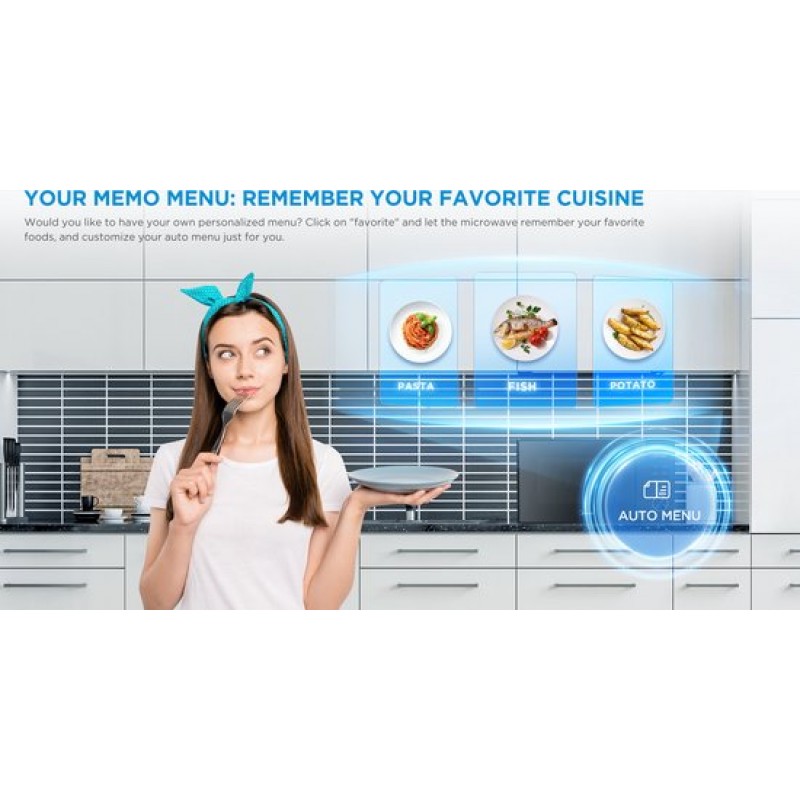 Midea AG20CF2EBK - Magnetron met grill - 20L - 700W - 8 Automatische programma's - Zwart