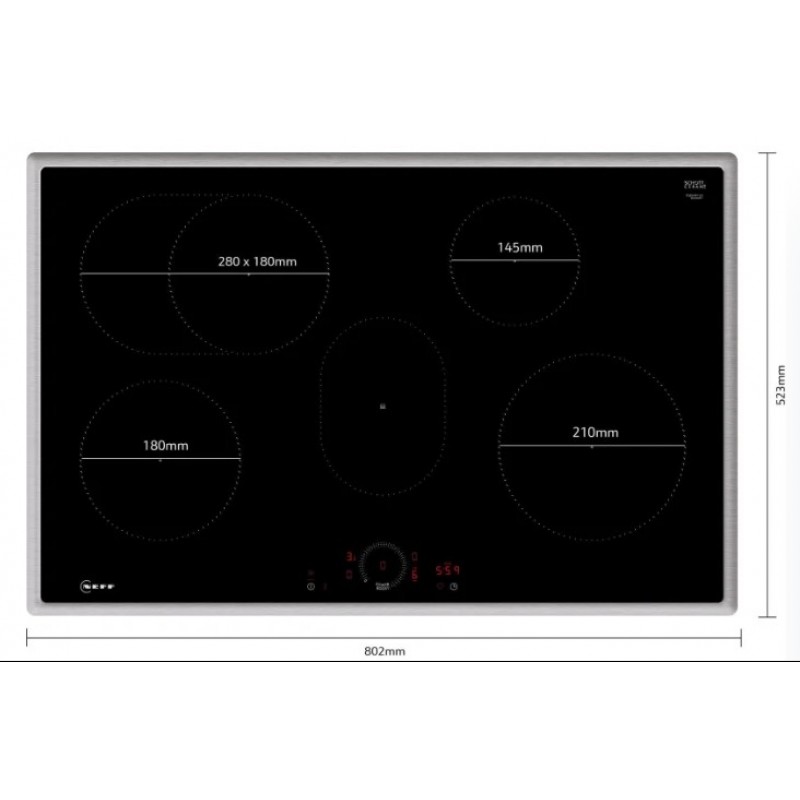 NEFF N70 - INDUCTIEKOOKPLAAT - INBOUW - 80CM - WIFI - T58SHF1L0 