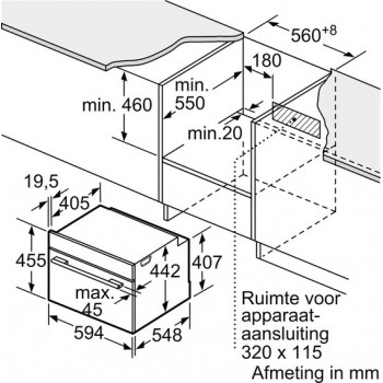 Siemens CM776G1B1 - iQ700 - 60cm x 45cm - Compacte inbouw bakoven met magnetron - Eenvoudig te reinigen met pyrolytische zelfreiniging activeClean - cookControl Pro: altijd uitstekende resultaten
