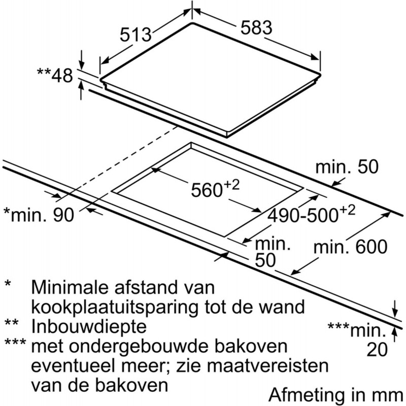 Siemens ET645HN17E - iQ300 - Keramische kookplaat - 60 cm - touchControl - vlaklijst