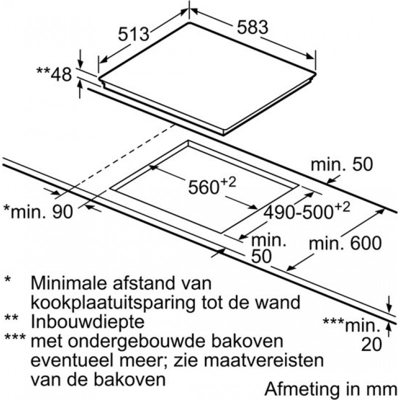 Siemens ET645HN17E - iQ300 - Keramische kookplaat - 60 cm - touchControl - vlaklijst