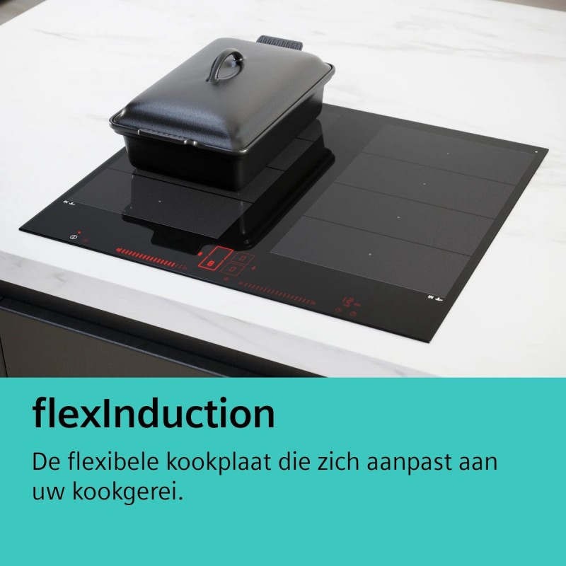 Siemens EX651HXC1E - IQ700 - Inductiekookplaat - 60 cm - Home connect - flexInduction: de slimme kookplaat die zich aanpast aan je wensen - fryingSensor Pro: Geniet van het koken zonder bang te zijn dat je het eten laat aanbranden