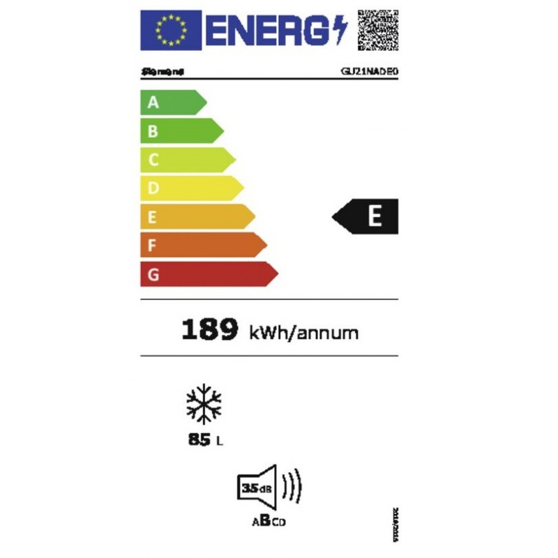 Siemens GU21NADE0 - Integreerbare vrieskast iQ500 met NoFrost, inhoud 85 liter