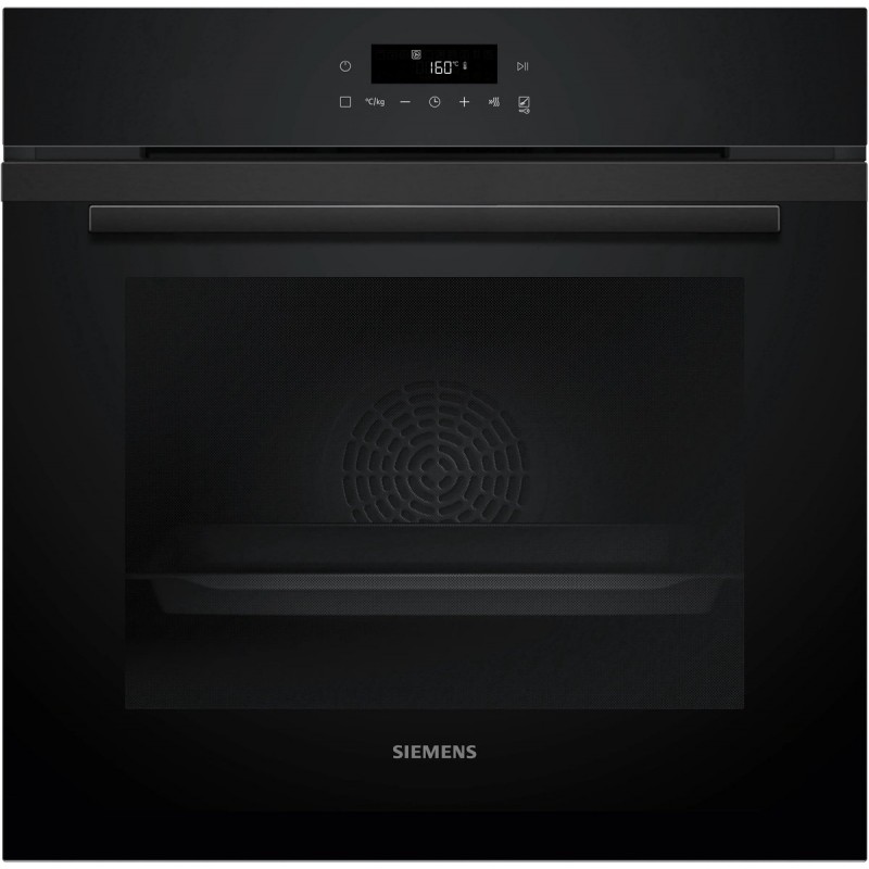 Siemens HB272ABB3 - iQ300 - Inbouwoven - 60 x 60 cm - Zwart - Energielabel A - Air Fry-functie met bakplaat: gezondere manier om te snacken - Eenvoudig te reinigen met pyrolytische zelfreiniging activeClean