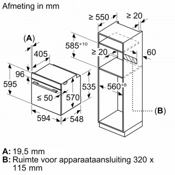 Siemens HB272ABB3 - iQ300 - Inbouwoven - 60 x 60 cm - Zwart - Energielabel A - Air Fry-functie met bakplaat: gezondere manier om te snacken - Eenvoudig te reinigen met pyrolytische zelfreiniging activeClean