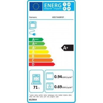 Siemens HB574ABR3F - iQ300 - Inbouwoven - 71 liter