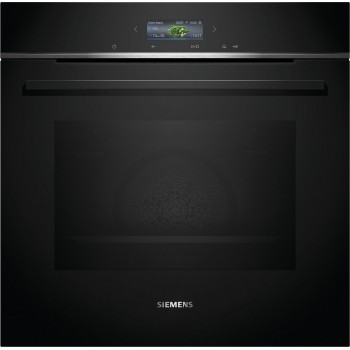 Siemens HB774G1B2 - iQ700 - Inbouwoven - 60 x 60 cm - Air Fry-functie: voor perfect en gezonde gefrituurde gerechten - Eenvoudig te reinigen met pyrolytische zelfreiniging - Home Connect -Zwart