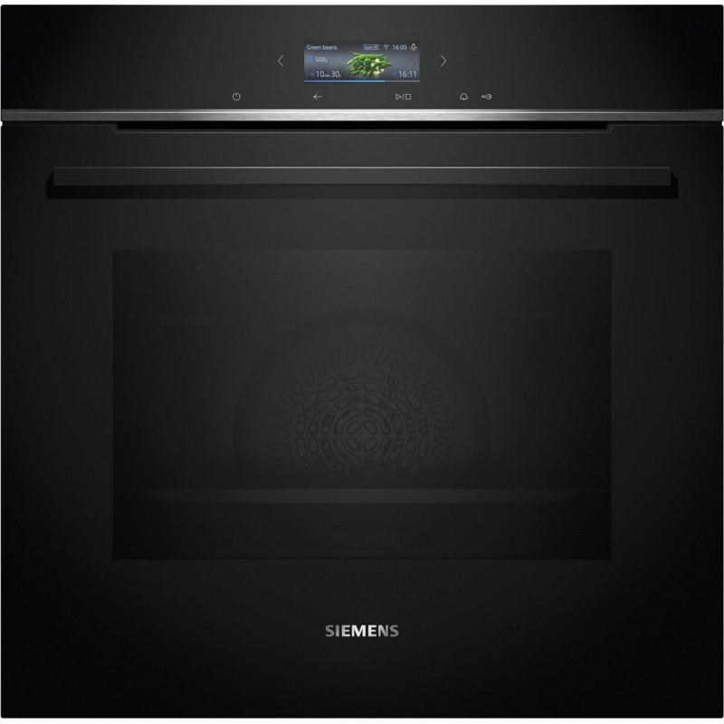 Siemens HB774G1B2 - iQ700 - Inbouwoven - 60 x 60 cm - Air Fry-functie: voor perfect en gezonde gefrituurde gerechten - Eenvoudig te reinigen met pyrolytische zelfreiniging - Home Connect -Zwart