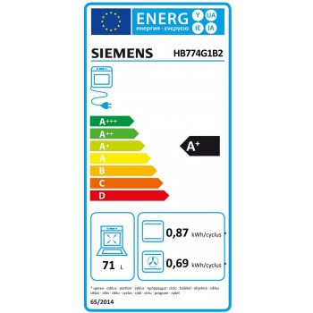 Siemens HB774G1B2 - iQ700 - Inbouwoven - 60 x 60 cm - Air Fry-functie: voor perfect en gezonde gefrituurde gerechten - Eenvoudig te reinigen met pyrolytische zelfreiniging - Home Connect -Zwart