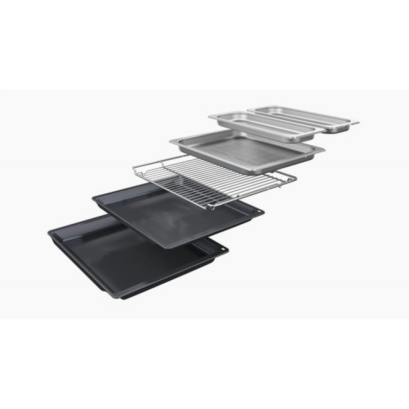Siemens HS736G1B1 - iQ700 - Inbouwoven met stoom - 60 cm x 60 cm - 4D Hetelucht - Air Fry-functie: voor perfect en gezonde gefrituurde gerechten - Zwart - Home Connect