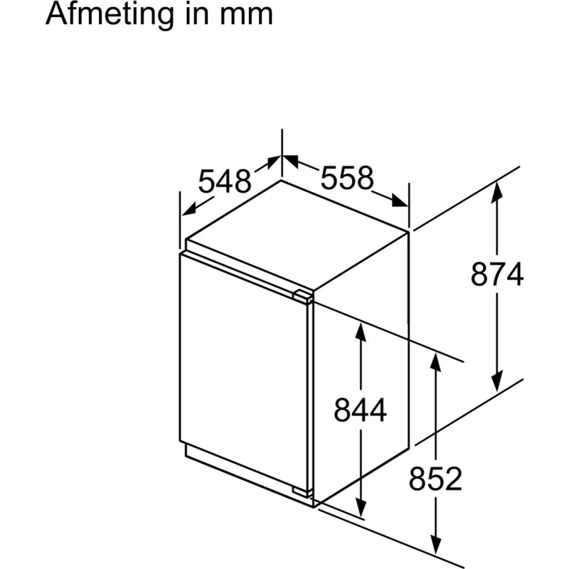 Siemens KI21RADD1 - Inbouwkoelkast - Soft Close - 28 dB - Omkeerbaar