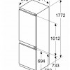 Siemens KI86NSFE0 Integreerbare koel vriesocmbinatie Iq300 met NoFrost nismaat 178 cm deur op deur