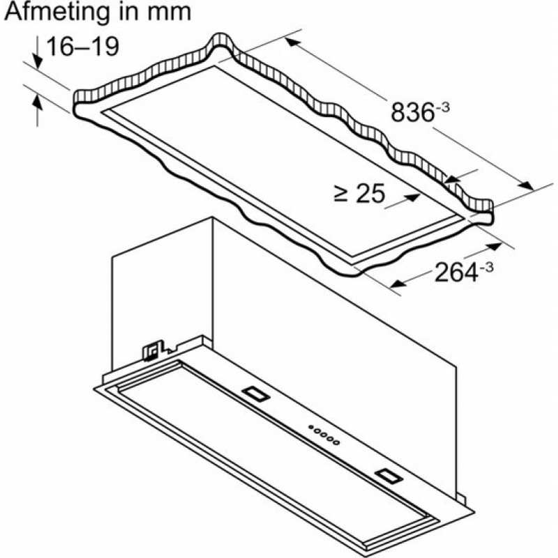 Siemens LB88NPC60 - iQ700 - Afzuigkap - Volledig integreerbaar - 86 cm - Zwart - Energielabel A++