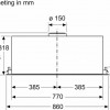 Siemens LB88NPC60 - iQ700 - Afzuigkap - Volledig integreerbaar - 86 cm - Zwart - Energielabel A++