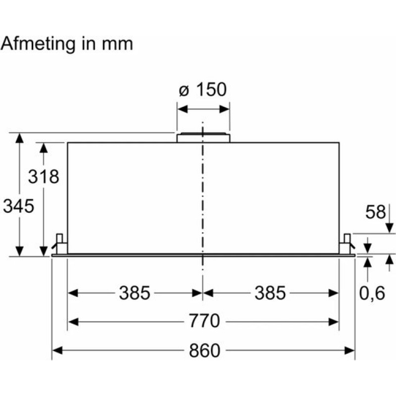 Siemens LB88NPC60 - iQ700 - Afzuigkap - Volledig integreerbaar - 86 cm - Zwart - Energielabel A++