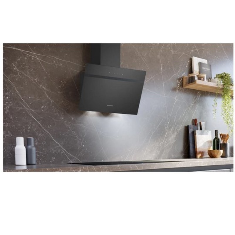 Siemens LC65KDK60 - IQ100 - Afzuigkap - Wandschouwkap - 60 cm - zwart glas - Stille motor - Ledverlichting