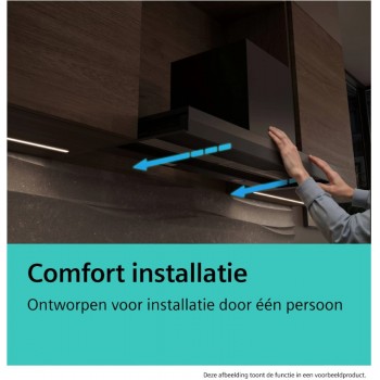 Siemens LJ67BDP60 - iQ500 - Afzuigkap - Geïntegreerde schouwkap - 60 cm - Zwart - Energielabel A