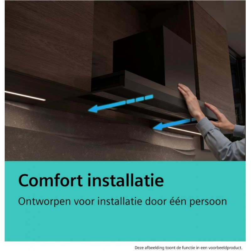 Siemens LJ67BDP60 - iQ500 - Afzuigkap - Geïntegreerde schouwkap - 60 cm - Zwart - Energielabel A