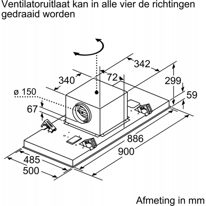 Siemens LR97CAQ20 - iQ500 - Afzuigkap - Plafondunit