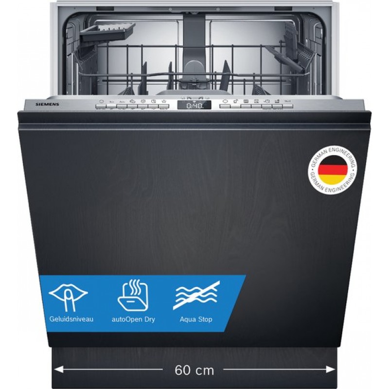 Siemens SN63EC04TE - iQ300 - Inbouwvaatwasser - 60 cm - Energielabel B - Home Connect - varioSpeed Plus je vaat tot wel drie keer zo snel schoon - infoLight