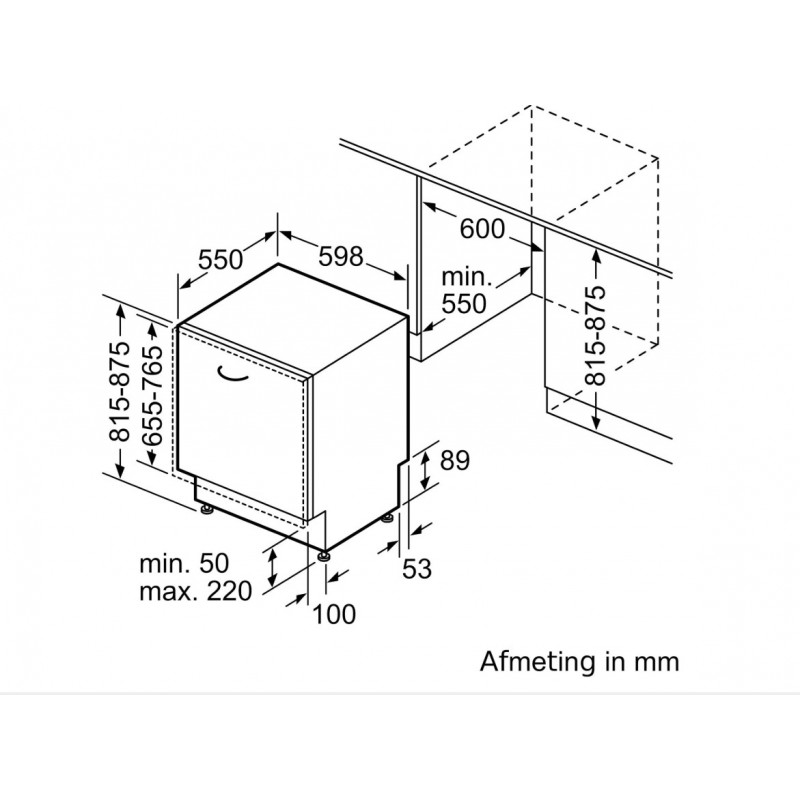 Siemens SN97T801BE - 5 speciale functies waaronder Home Connect via WiFi, capaciteit 13 standaard couverts, geluidsniveau 41-42 dB(A), machineCare, doseerAssistent, zeolith-droogsysteem, autoOpen Dry, aquaSensor, open Assist, sideLight