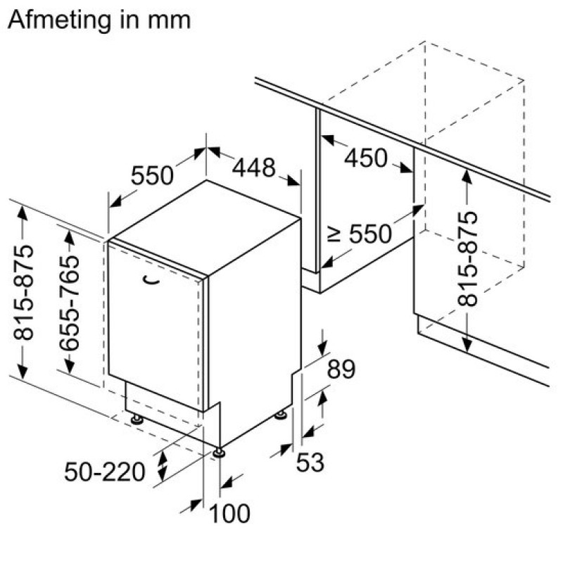 Siemens SR73EX25ME - iQ300 - Vaatwasser - Inbouwvaatwasser - Volledig integreerbaar - 45 cm - Energielabel B - Geschikt voor IKEA keuken - varioSpeed Plus je vaat tot wel drie keer zo snel schoon - Home Connect