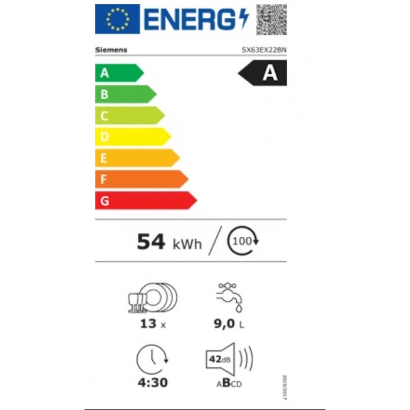 Siemens SX63EX22BN - Volledig XXL vaatwasmachine - iQ300 met infoLight - capaciteit 13 couverts - autoOpen Dry