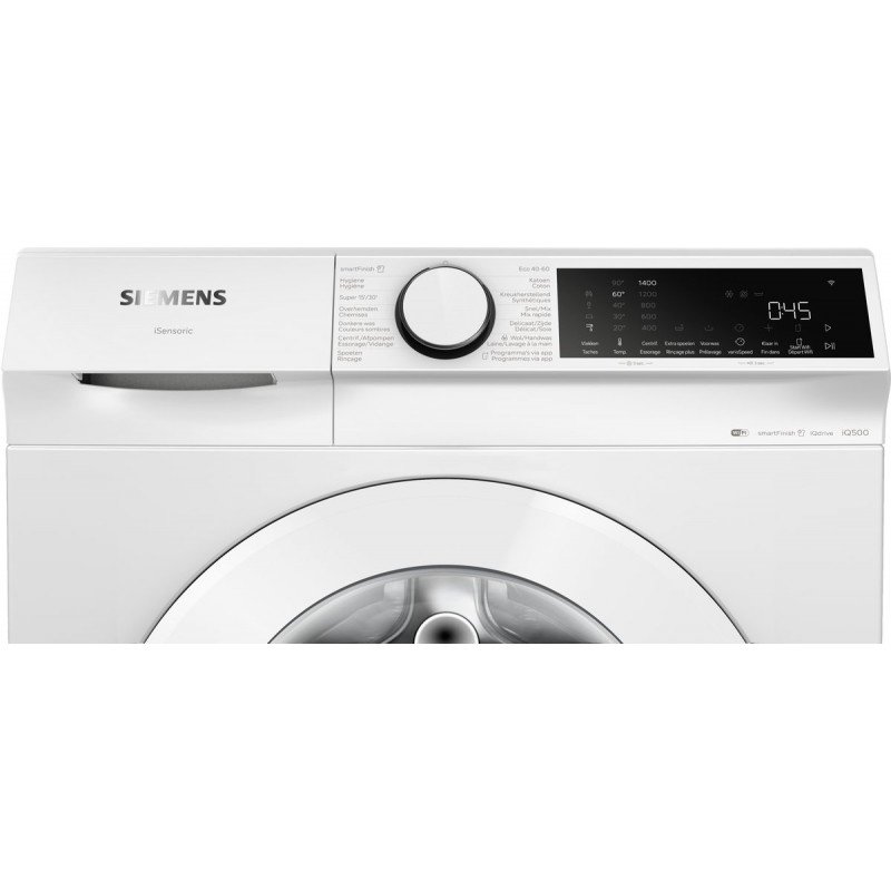 Siemens WG34J200FG - iQ500 - Wasmachine – 8 kg – 1400 rpm – Energieklasse A - smartFinish: vermindert kreukels tot 50% - Home Connect - NL/FR Display -SpeedPack L – Versnel programma's