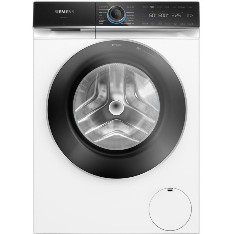 Siemens iQ700 WG56B2A41 - Wasmachine - Voorbelading 10 kg - 1600 RPM - Zwart - Wit - DE display