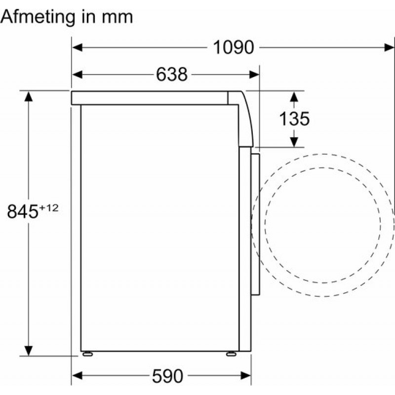 Siemens WG56B2ABNL - iQ700 - Wasmachine met stoom - 10 kg - 1600 rpm - 30% zuiniger dan energielabel A - Automatisch doseren - Home Connect
