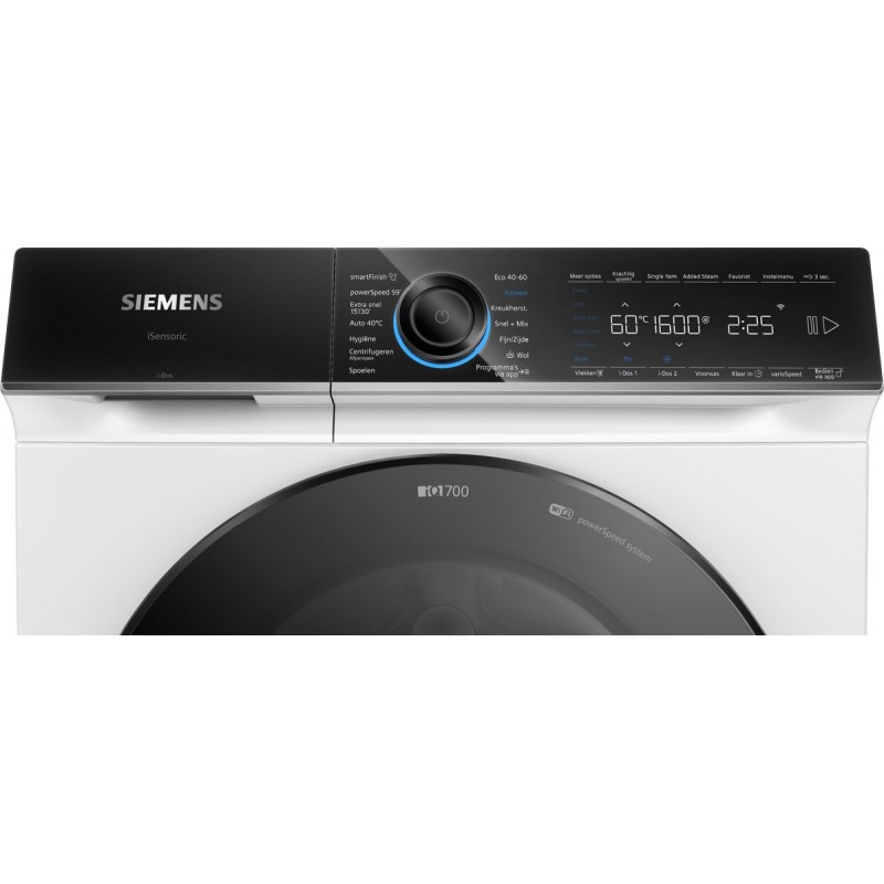 Siemens WG66B2ABNL – iQ700 - Wasmachine met stoom – 11 kg – 1600 rpm – Automatisch doseren - 20% zuiniger dan energielabel A - Home Connect 