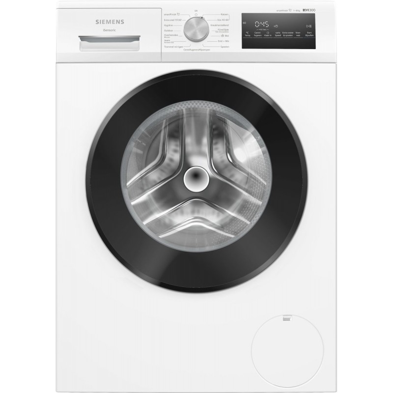 Siemens WM14N27TNL - iQ300 - Wasmachine met stoom - 8 kg - 1400 rpm - Energielabel A - smartFinish: vermindert kreukels tot 50% - Stil -speedPack L: verkort wasprogramma's met varioSpeed - Outdoor programma