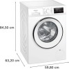 Siemens WM14N27XFG - iQ300 - Wasmachine - 8 kg - 1400 rpm - Energielabel A - smartFinish: vermindert kreukels tot 50%