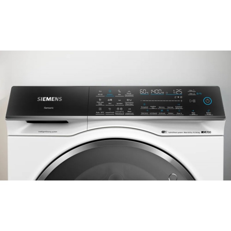 Siemens WN54C2A0NL - IQ700 - Was-droogcombinatie - 10.5/6 kg - Automatisch doseren - smartFinish: minder kreukels - speedPack XL: versnel je wasprogramma