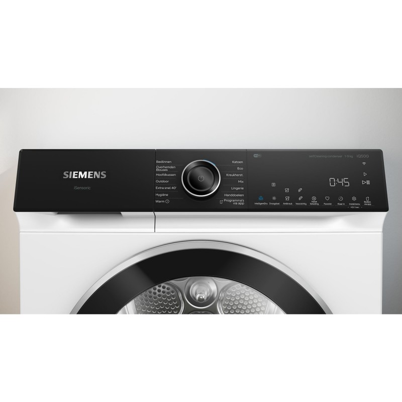 Siemens WQ45H2B7NL - iQ500 - Wasdroger - Warmtepompdroger - 9 kg - Wit - Zelfreinigende condensor - Home connect