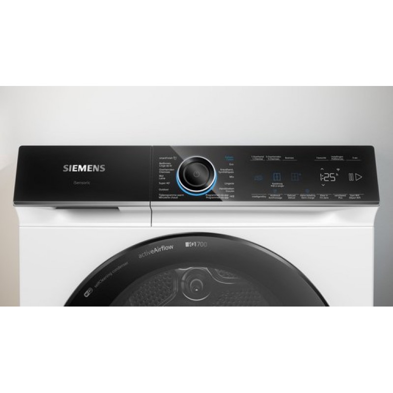 Siemens WR47B2C0FG - iQ700 - Wasdroger - Warmtepompdroger - 9 kg - Energielabel A - smartFinish: vermindert kreukels tot 50% - Zelfreinigende condensor blijvend energiezuinig