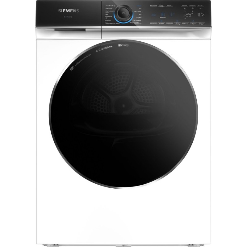 Siemens WR47B2C7NL - iQ700 - Wasdroger - Warmtepompdroger - 9 kg - Wit - SmartFinish vermindert kreukels tot 50% - Blijvend energiezuinig met zelfreinigende condensor - arioSpeed Plus: verkort de droogtijd met maar liefst 44% - Zeer stil