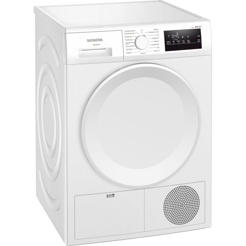 Siemens WT43H00SNL - iQ300 - Wasdroger - Warmtepompdroger - 8 kg - AutoDry technologie beschermt kleding - Outdoor-programma: veilig drogen van waterafstotende kleding en buitenkleding