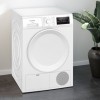 Siemens WT43H00SNL - iQ300 - Wasdroger - Warmtepompdroger - 8 kg - AutoDry technologie beschermt kleding - Outdoor-programma: veilig drogen van waterafstotende kleding en buitenkleding