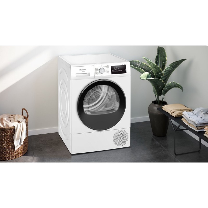 Siemens WT45H20ONL - iQ300 - Wasdroger - Warmtepompdroger - 8 kg - Zeer stil - Uitstekende droogresultaten met autoDry - Outdoor-programma: veilig drogen van waterafstotende kleding en buitenkleding