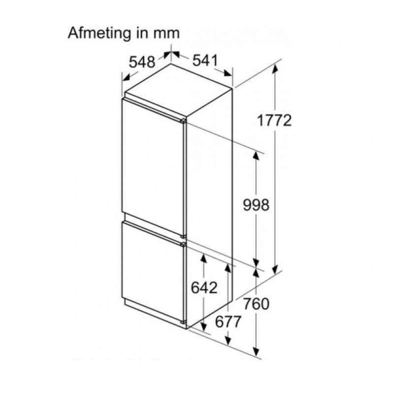 Siemens KI86V5SE1 - Inbouw koelvries combinatie - 178cm